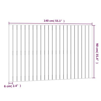 vidaXL Cabecero cama pared madera maciza pino marrón miel 140x3x90 cm