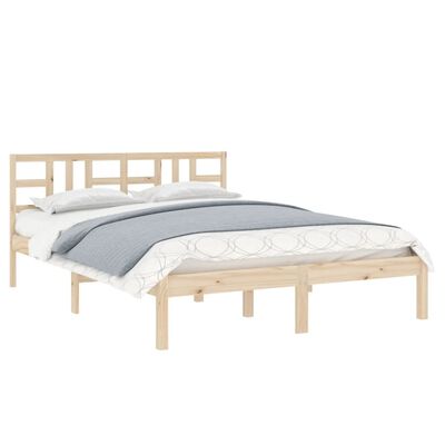 vidaXL Estructura de cama de madera maciza 140x200 cm