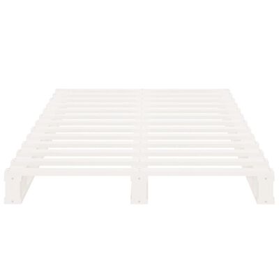 vidaXL Cama de palets madera maciza pino blanca pequeña 75x190 cm