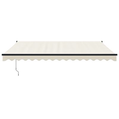 vidaXL Toldo retráctil aluminio y tela color crema 4x3 m