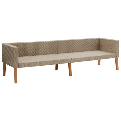 vidaXL Set de muebles de jardín 4 pzas y cojines ratán sintético beige