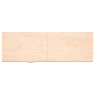 vidaXL Estante de pared madera maciza roble sin tratar 180x60x(2-4) cm