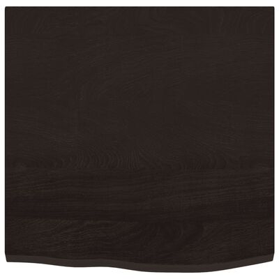 vidaXL Encimera baño madera maciza tratada marrón oscuro 60x60x2 cm