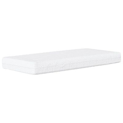 vidaXL Cama con colchón cuero sintético blanco 80x200 cm