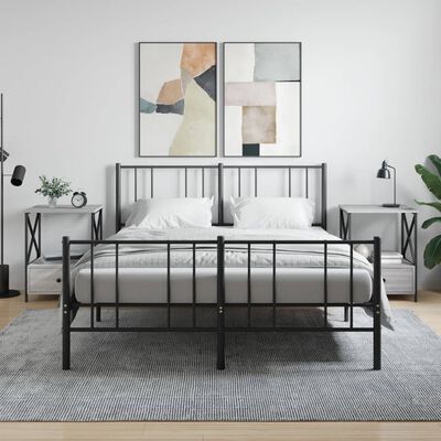 vidaXL Mesita de noche 2 uds madera ingeniería gris Sonoma 50x41x65 cm