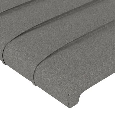 vidaXL Cabecero de tela gris oscuro 93x23x78/88 cm