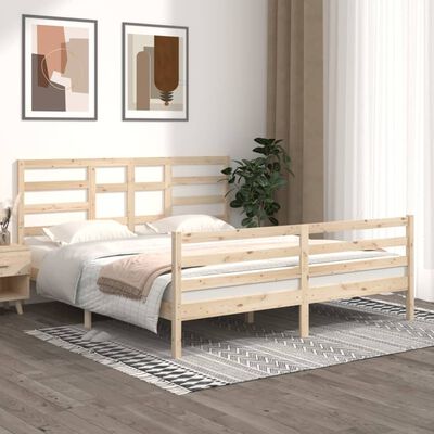 vidaXL Estructura de cama sin colchón madera maciza 180x200 cm