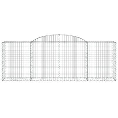 vidaXL Cestas de gaviones 13 uds forma de arco hierro 300x50x100/120cm