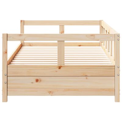 vidaXL Sofá cama madera maciza de pino natural 80x200 cm