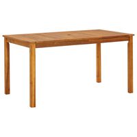 vidaXL Mesa de jardín madera maciza de acacia 140x80x74 cm