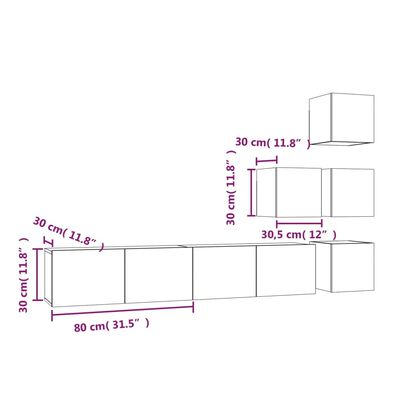 vidaXL Mueble de pared para TV madera contrachapada roble marrón