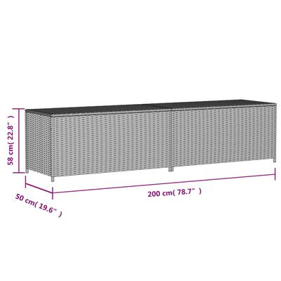 vidaXL Caja de almacenaje de jardín ratán sintético beige mezcla 469L