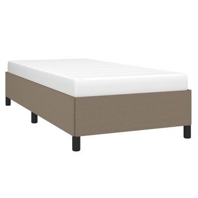 vidaXL Estructura de cama de tela gris taupe 90x200 cm