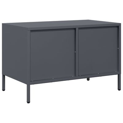 vidaXL Mueble para TV acero laminado en frío antracita 68x39x43,5 cm