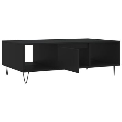 vidaXL Mesa de centro madera de ingeniería negro 104x60x35 cm