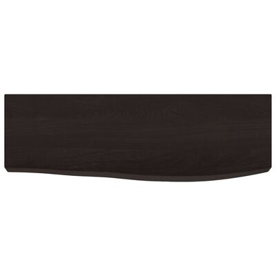 vidaXL Estante de pared madera roble tratada marrón oscuro 60x20x6 cm