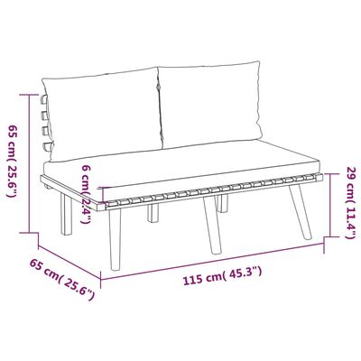 vidaXL Muebles de jardín 8 piezas con cojines madera maciza de acacia