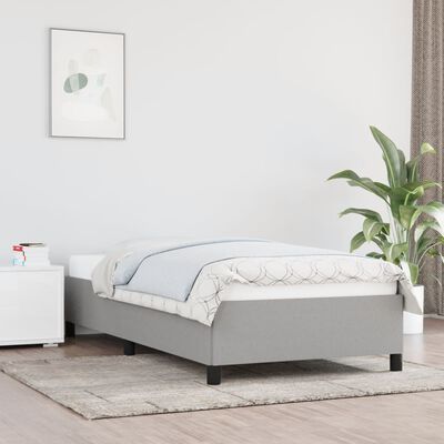 vidaXL Estructura de cama sin colchón tela gris claro 90x190 cm