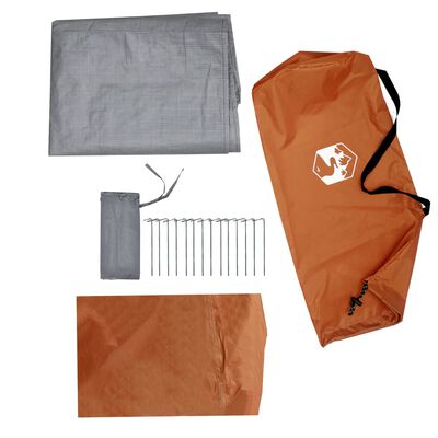 vidaXL Tienda de campaña tipi para 1 persona impermeable naranja