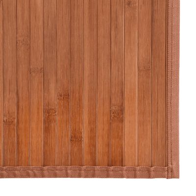 vidaXL Alfombra rectangular bambú marrón 100x300 cm