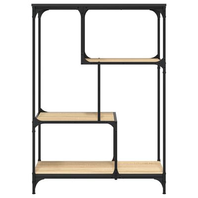 vidaXL Estantería madera de ingeniería acero roble Sonoma 81x36x115 cm