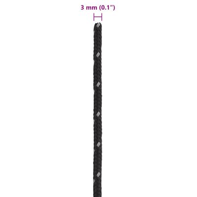 vidaXL Cuerda de vientos con tiras reflectantes y tensores 50 m 3 mm