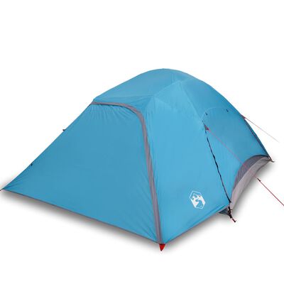 vidaXL Tienda de campaña familiar iglú 6 personas impermeable azul