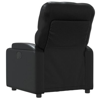 vidaXL Sillón reclinable de cuero sintético negro