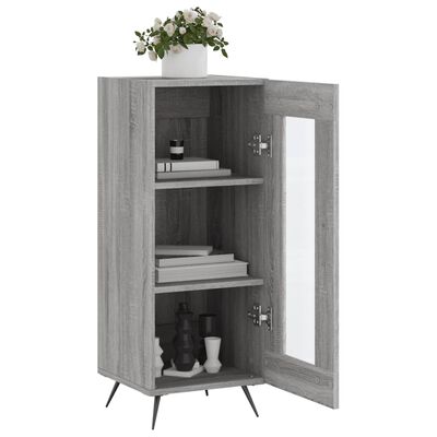 vidaXL Aparador madera de ingeniería gris Sonoma 34,5x34x90 cm