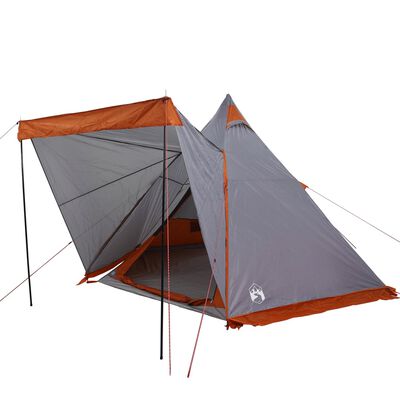 vidaXL Tienda de campaña familiar tipi 6 personas impermeable gris