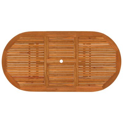 vidaXL Juego de comedor para jardín 7 pzas madera maciza de eucalipto