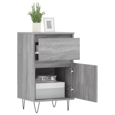 vidaXL Aparadores 2 uds madera de ingeniería gris Sonoma 40x35x70 cm