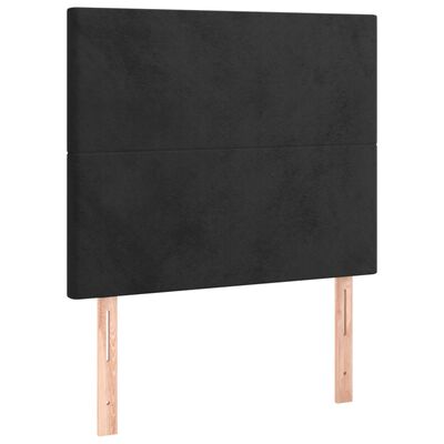 vidaXL Cama box spring con colchón cuero sintético negro 90x190 cm