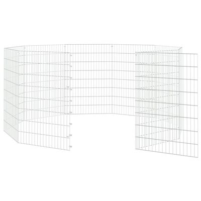 vidaXL Recinto animales corral 10 paneles hierro galvanizado 54x80 cm