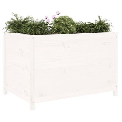 vidaXL Arriate elevado de jardín madera de pino blanco 119,5x82,5x78cm