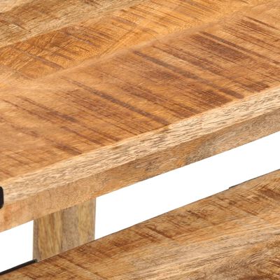 vidaXL Mesas apilables 3 piezas madera maciza de mango rugosa