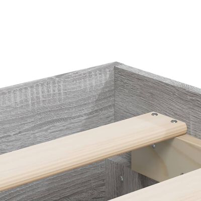 vidaXL Cama con cajones madera de ingeniería gris Sonoma 135x190 cm