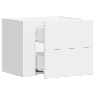 vidaXL Mesita de noche de pared blanco 45x30x35 cm