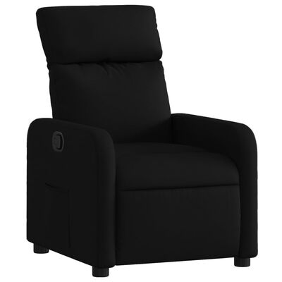 vidaXL Sillón reclinable de tela negro