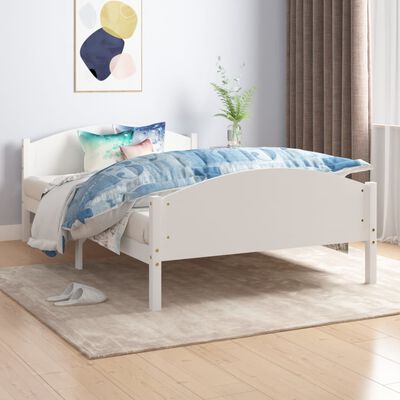 vidaXL Estructura de cama sin colchón madera de pino blanco 140x200 cm