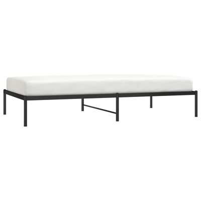 vidaXL Estructura de cama sin colchón metal negro 107x203 cm