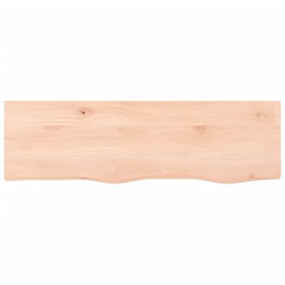 vidaXL Estante de pared madera maciza roble sin tratar 100x30x(2-4) cm