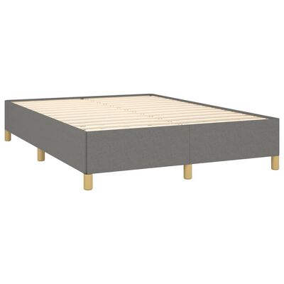 vidaXL Estructura de cama sin colchón tela gris oscuro 140x200 cm