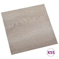 vidaXL Lamas para suelo autoadhesivas 55 uds PVC gris taupe 5,11 m²