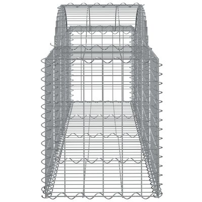 vidaXL Cesta de gaviones forma arco hierro galvanizado 200x50x60/80 cm