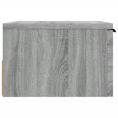 vidaXL Mesita de noche de pared 2 uds color gris Sonoma 34x30x20 cm