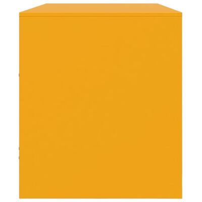 vidaXL Mueble para TV de acero amarillo mostaza 99x39x44 cm