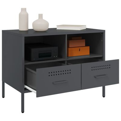 vidaXL Mueble para TV acero gris antracita 68x39x50,5 cm