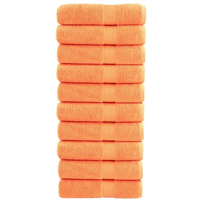 vidaXL Toallas de mano SOLUND 10 unidades naranja 50x100 cm 600 gsm