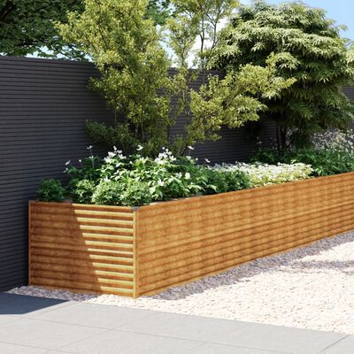 vidaXL Jardinera acero corten 578x100x69 cm